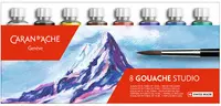 CARAN D'ACHE Gouache GOUACHE STUDIO, en tubes, étui de 8