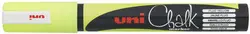 uni-ball Marqueur craie Chalk marker PWE5M, jaune fluo