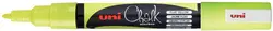 uni-ball Marqueur craie Chalk marker PWE3MS, jaune fluo