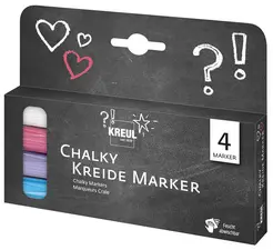 KREUL Marqueurs craie Chalky, Medium, kit de 4