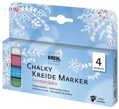KREUL Marqueur craie Chalky, Medium, kit de 4 décoration de