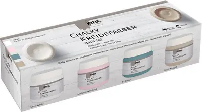 KREUL Peinture craie Chalky, set de base 4 x 150 ml