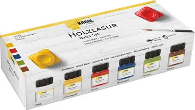 KREUL Lasure pour bois, set créatif 6 x 20 ml