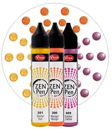 ViVA DECOR Stylo à perle Zen Pen "Chaleur d'été", set de 3