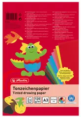 herlitz Bloc de papier à dessin teinté, 230 x 330 mm