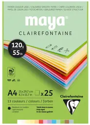 Clairefontaine Bloc de papier couleur MAYA, A4, 270 g/m2