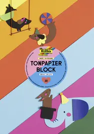 folia Bloc de papier de couleur, A3, 130 g/m2, 10 feuilles