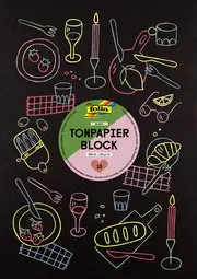 folia Bloc de papier de couleur, A4, 130 g/m2, noir