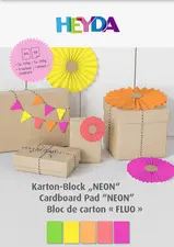 HEYDA Bloc de papier fluo, A4, 10 feuilles, couleurs fluo