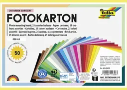 folia Carton de bricolage, A5, 300 g/m2, 25 couleurs