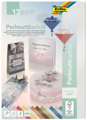 folia Carton nacré, (L)250 x (H)350 mm, 13 feuilles