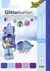 folia Carton à paillettes "Ice", 240 x 340 mm, 300 g/m2