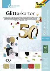 folia Bloc de carton à paillettes "Basic", 170 x 245 mm