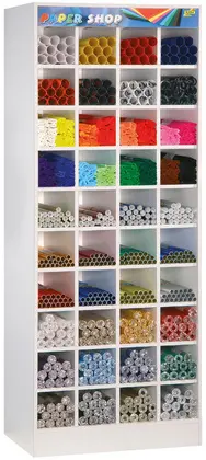 folia Présentoir PaperShop pour rouleaux, 40 compartiments