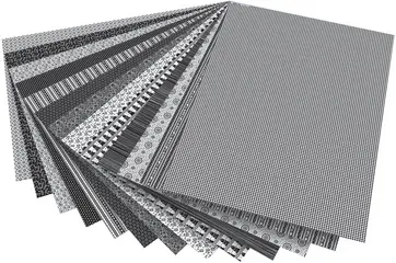 folia Carton à motif "Noir / Blanc", 500 x 700 mm, 270 g/m2