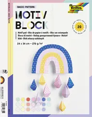 folia Bloc en papier à motifs "Basic Intensiv", 240 x 340 mm