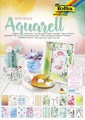 folia Bloc de papier à motifs "Aquarelle", 240 x 340 mm