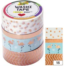 folia Rubans autocollants déco Washi-Tape HOTFOIL OR ROSE