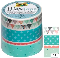 folia Rubans autocollants déco Washi-Tape PASTEL