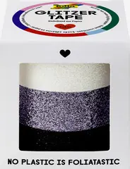 folia Ruban adhésif "Glitter-Tape", blanc / gris / noir