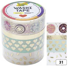 folia Rubans autocollants déco Washi-Tape HOTFOIL OR II