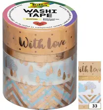 folia Rubans autocollants déco Washi-Tape HOTFOIL OR ROSE II