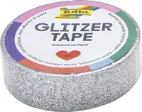 folia Ruban adhésif décoratif Glitzer-Tape, argent