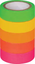 HEYDA Ruban adhésif décoratif "Arc-en-ciel fluo", mat