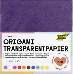 folia Papier transparent pour le pliage, 150 x 150 mm