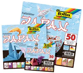 folia Feuilles de papier à plier JAPAN, 150 x 150 mm