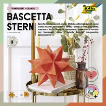 folia Feuilles de papier pliable étoile Bascetta, orange