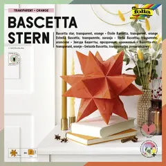 folia Feuille de papier pliable étoile Bascetta, orange