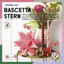 folia Feuilles pliables étoile Bascetta, 150 x 150 mm, rose