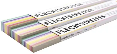 folia Bande à tresser "pastel", (l)15 x (L)500 mm, assorti