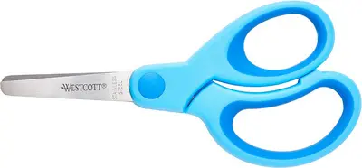 WESTCOTT Ciseaux Kids Softgrip, rond, 130 mm, bleu