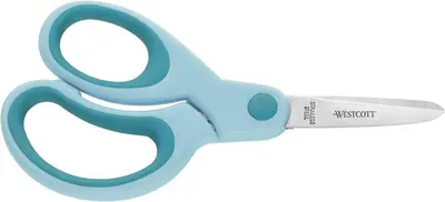 WESTCOTT Ciseaux Kids Softgrip, pointu, 130 mm, turquoise