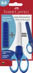 FABER-CASTELL Ciseaux scolaires GRIP, en blister, bleu