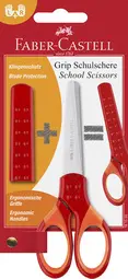 FABER-CASTELL Ciseaux scolaires GRIP, en blister, rouge