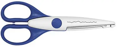 WEDO Ciseaux cranteurs , découpe forme coloniale, bleu