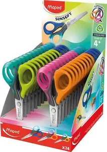 Maped Ciseaux Sensoft, longueur: 130 mm, présentoir de 24