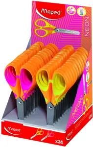Maped Ciseaux Pulse Soft NEON, 130 mm, présentoir de 24