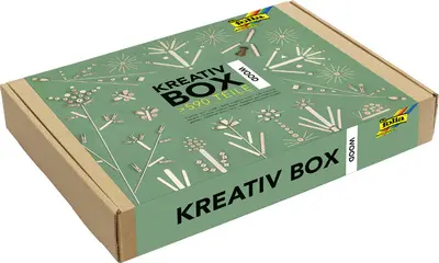 folia Box créative "Wood", mix en bois, plus de 590 pièces