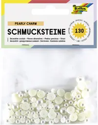 folia Pierres décoratives "Pearly Charm", rond, nacré
