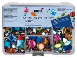 KREUL Set de pierres décoratives "Multicolore
