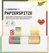 folia Dentelle en papier "Christmas", autocollant, assorti