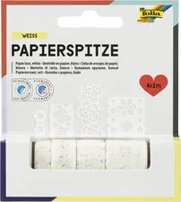 folia Bordures en papier "Creative", autocollant, blanc
