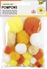 folia Pompons, 30 pièces, assortiment de jaune