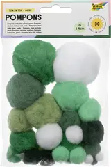 folia Pompons, 30 pièces, assortiment de vert
