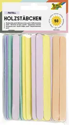 folia Bâtonnets en bois "Pastel", longueur : 114 mm, pastel
