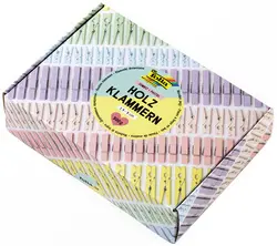 folia Mélange de pinces en bois PASTEL Jumbobox, 500 g